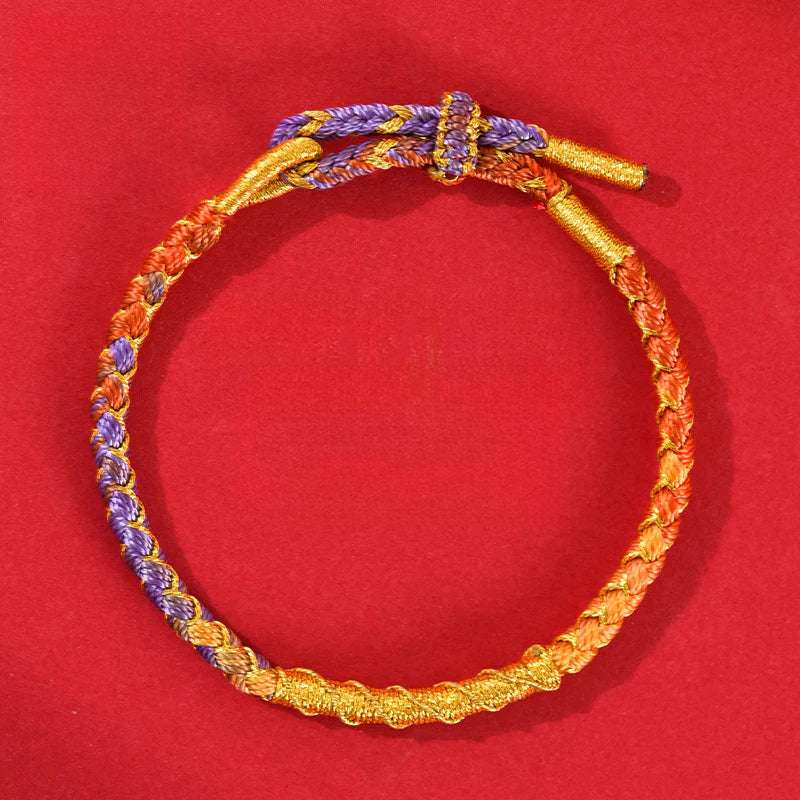 Taoist 2025 Year of the Snake Birthday Year Red Hand Rope Small Red Rope Bracelet Female Amulet Birthday Year Auspicious Wear of the Snake