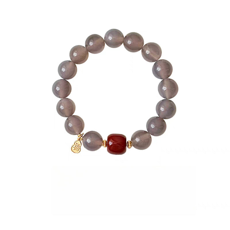 Natural soot agate bracelet bracelet