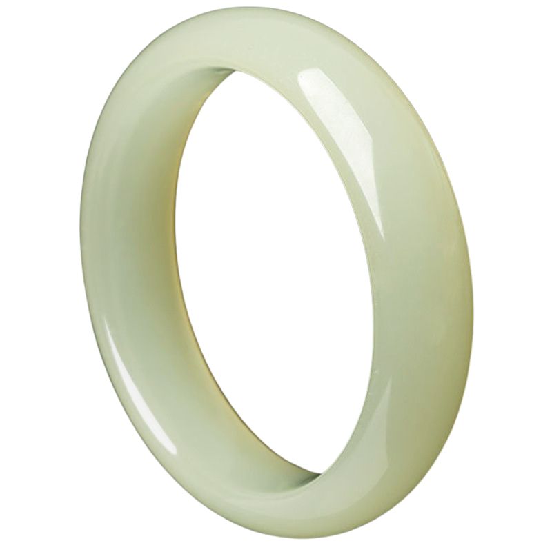 Jade bracelet suet grade white jade bracelet jade simple atmospheric protection