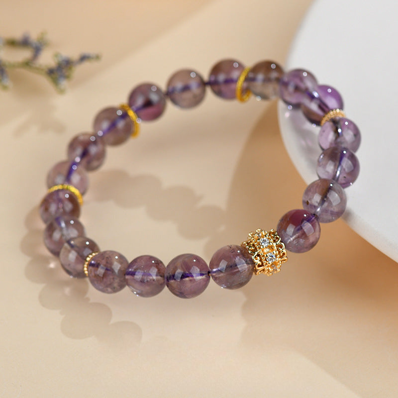 Natural amethyst bracelet women's bracelet.