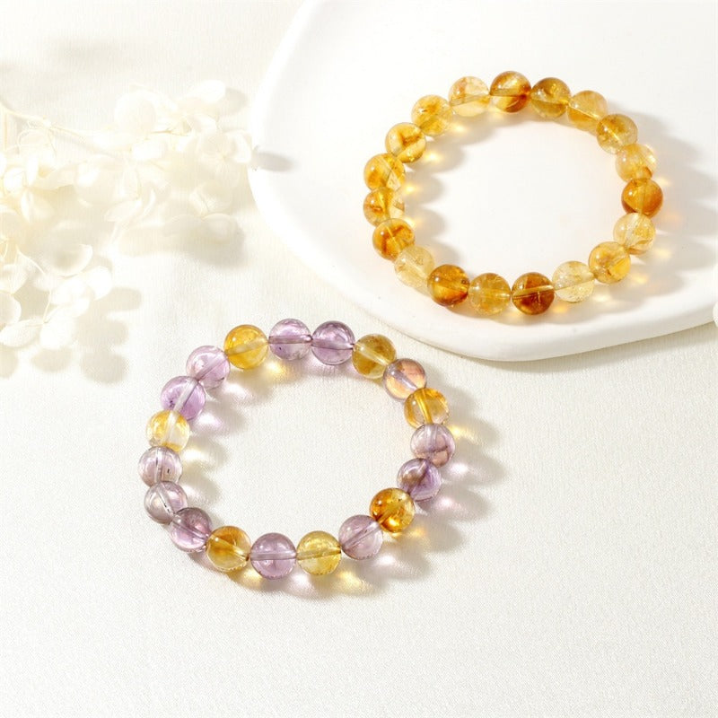 Lucky yellow crystal bracelet for good luck.