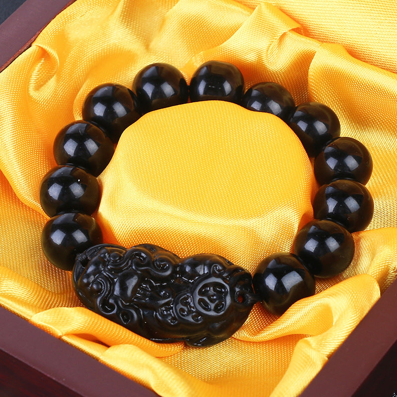 Obsidian Lucky Pixiu Bracelet Bracelet