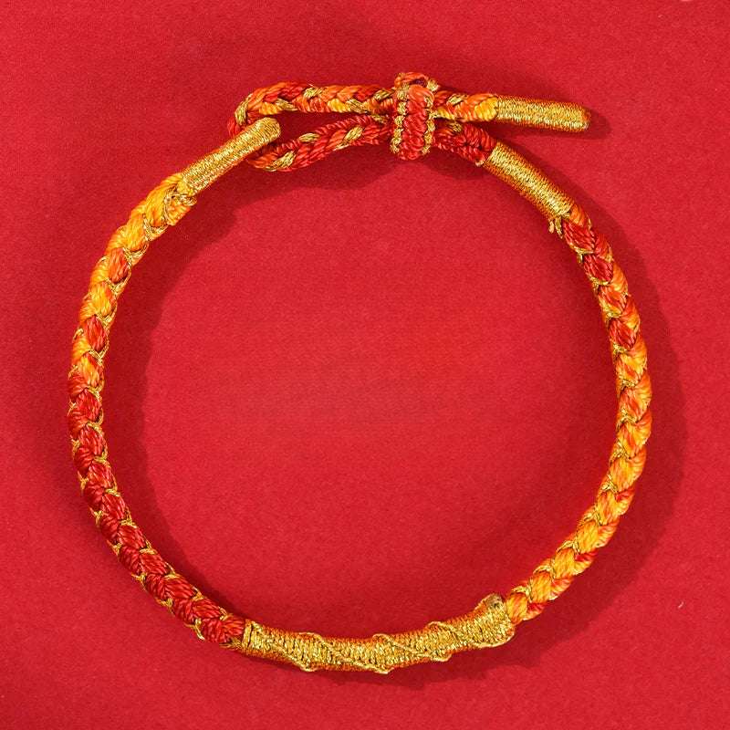 Taoist 2025 Year of the Snake Birthday Year Red Hand Rope Small Red Rope Bracelet Female Amulet Birthday Year Auspicious Wear of the Snake
