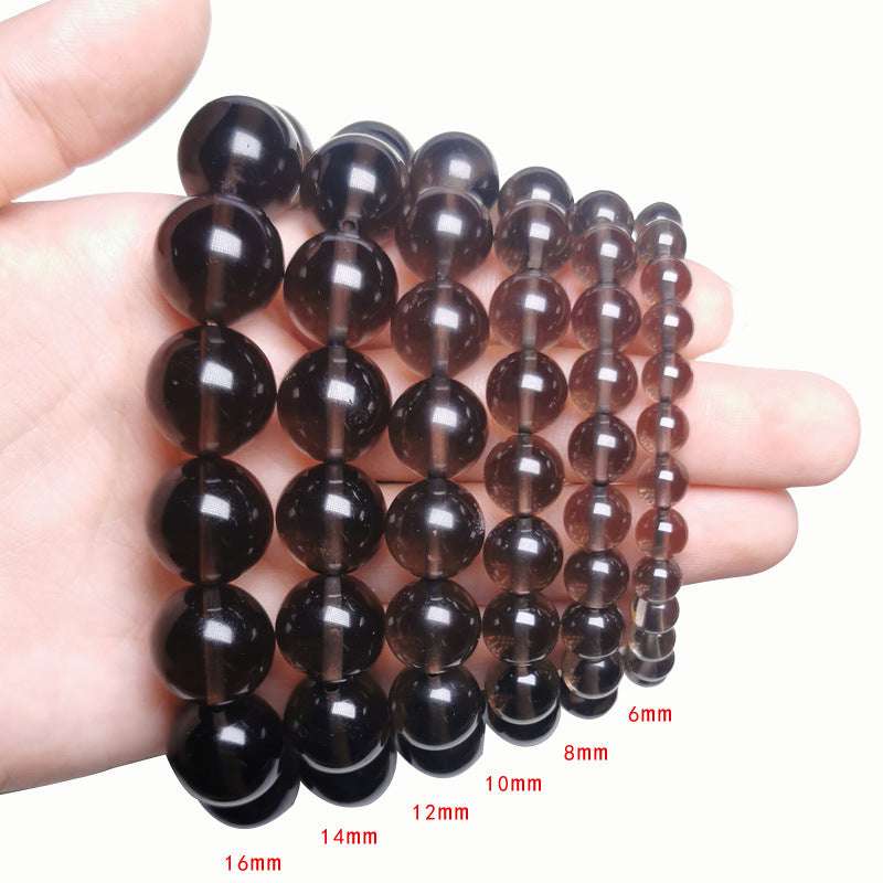 Natural ice obsidian bracelet heals negative energy and increases confidence. Safe and rich bracelet.