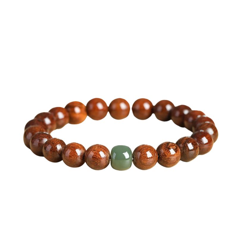 Natural gold silk sandalwood bracelet transshipment beaded rosary sandalwood couple bracelet zen Buddha beads