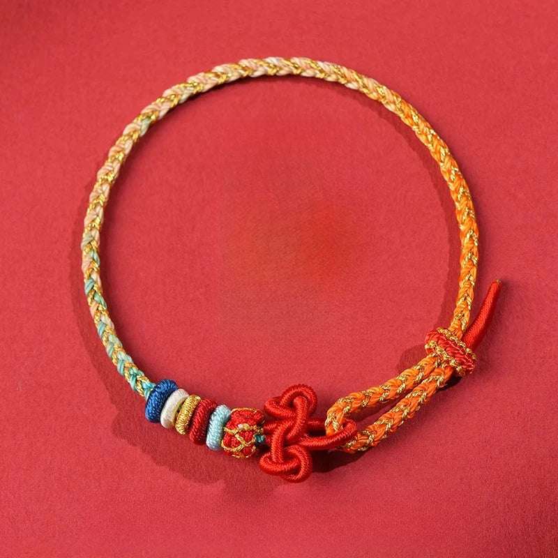 Taoist 2025 Year of the Snake limited five-color dragon hand rope, good luck looking up, red rope, couple weaving men's and women's transshipment gifts