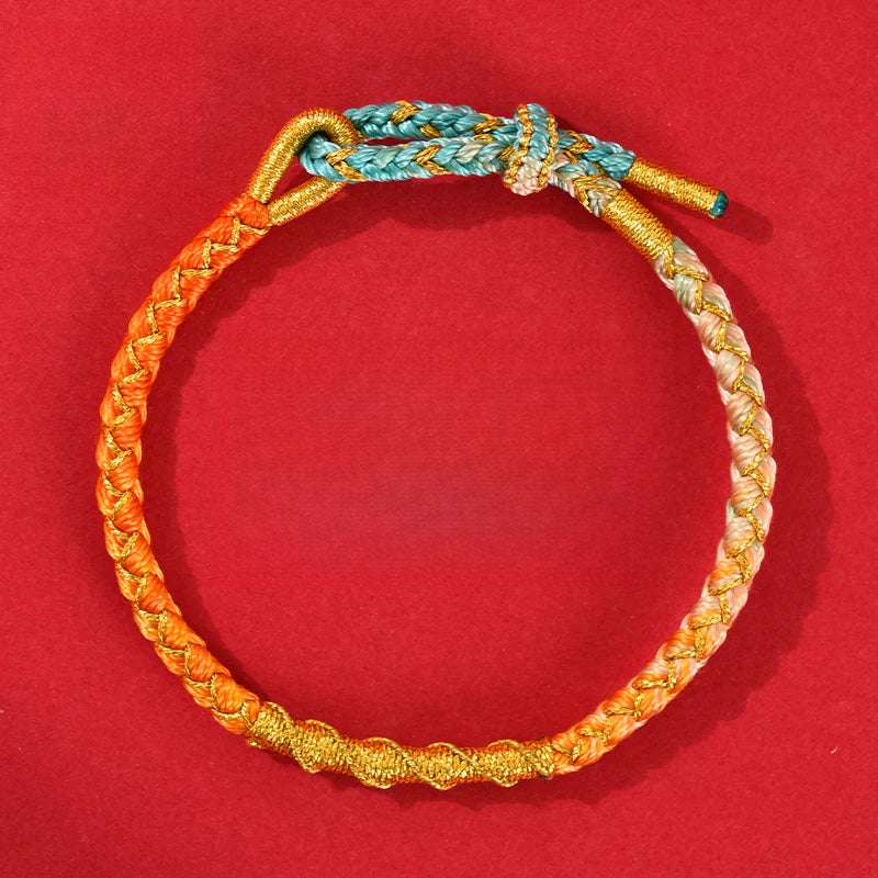 Taoist 2025 Year of the Snake Birthday Year Red Hand Rope Small Red Rope Bracelet Female Amulet Birthday Year Auspicious Wear of the Snake