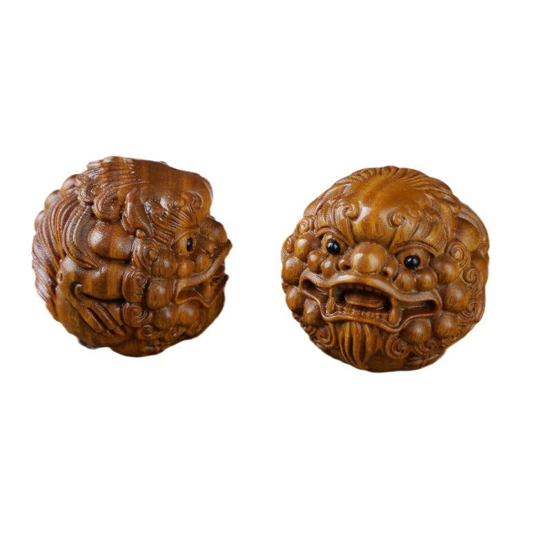 Green sandalwood Pixiu ball lucky handicraft