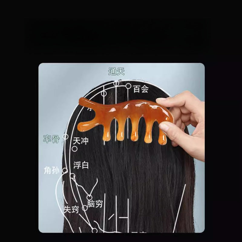 Horn comb beef bone massage meridian comb