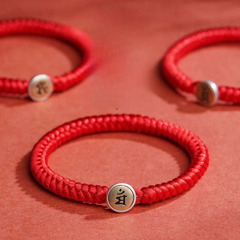 Taoist 2025 Year of the Snake, Birthday Year, Red Rope Bracelet Male Zodiac Tibetan Braided Red Hand Rope Female