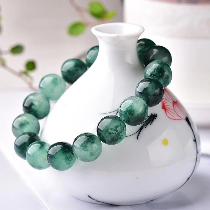 Natural aquatic jade bracelet chalcedony bracelet women's couple jewelry Valentine's Day gift