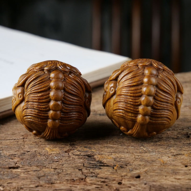 Green sandalwood Pixiu ball lucky handicraft