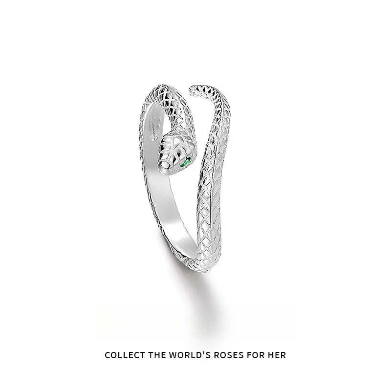 999 silver spirit snake ring