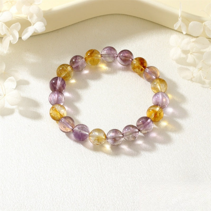 Lucky yellow crystal bracelet for good luck.