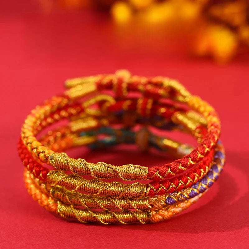 Taoist 2025 Year of the Snake Birthday Year Red Hand Rope Small Red Rope Bracelet Female Amulet Birthday Year Auspicious Wear of the Snake