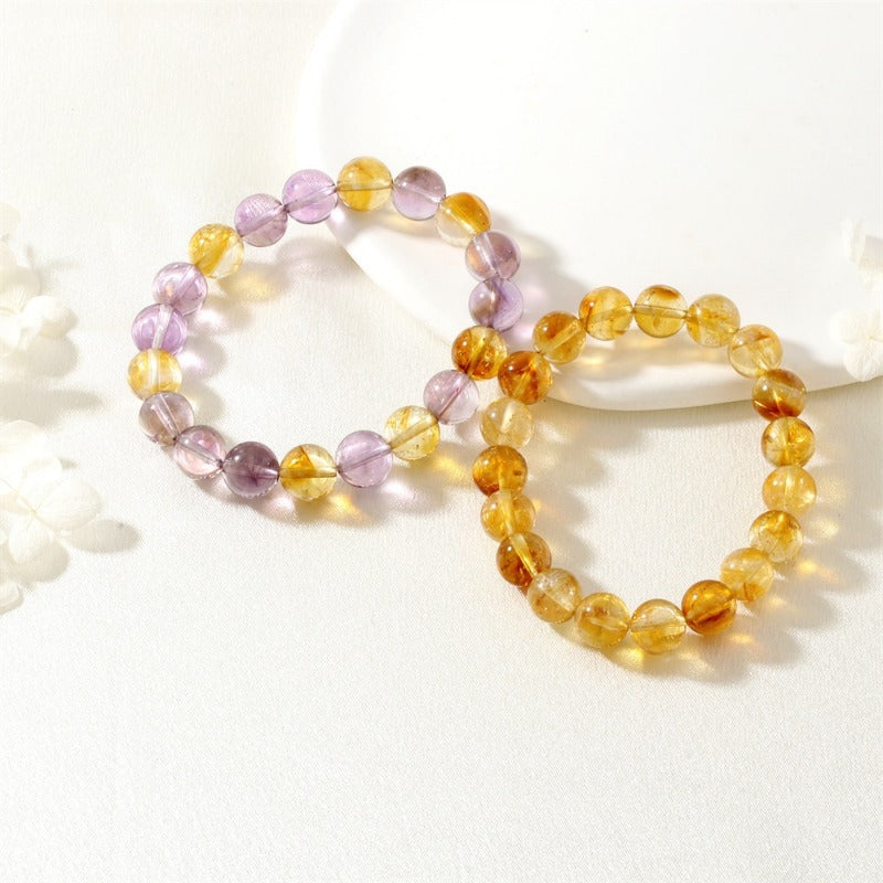 Lucky yellow crystal bracelet for good luck.