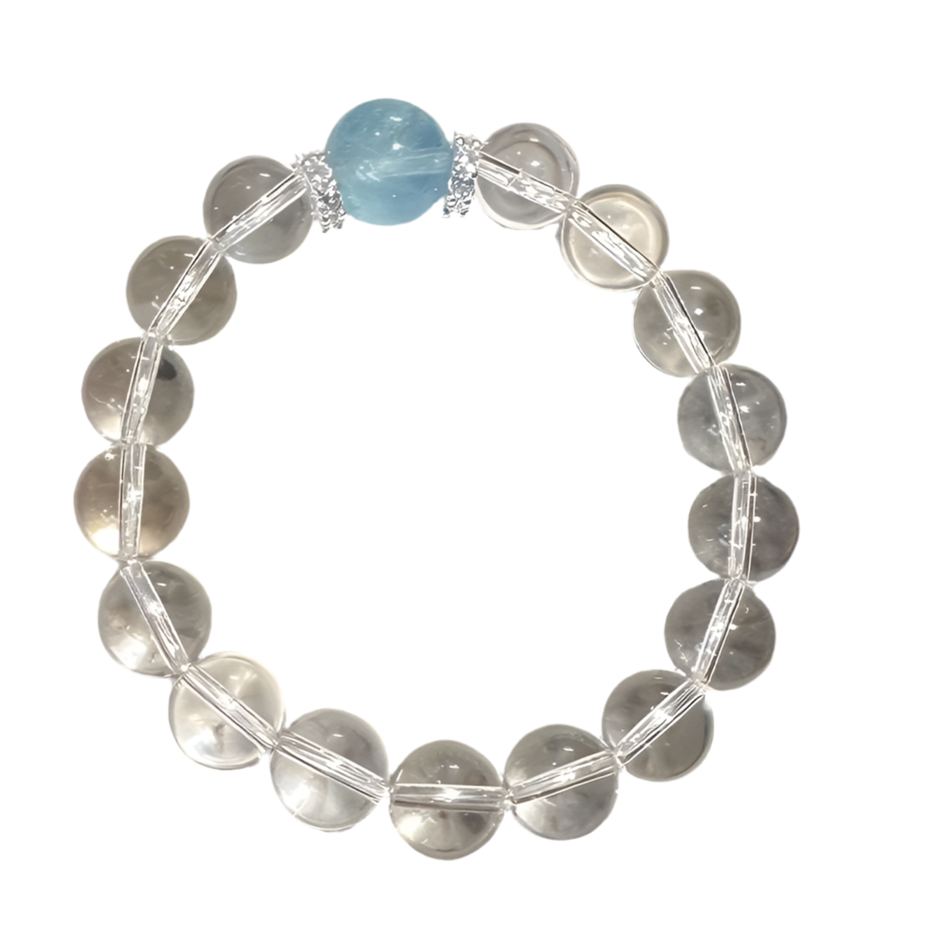 White Crystal Bracelet Women Purify the magnetic field and discharge negative energy.