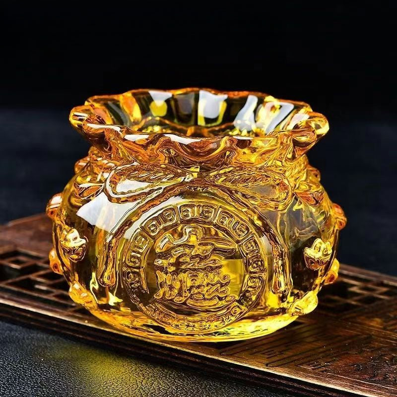 Glazed citrine lucky bag cornucopia