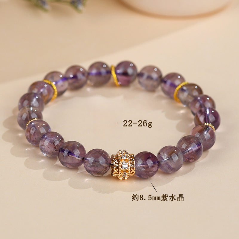 Natural amethyst bracelet women's bracelet.