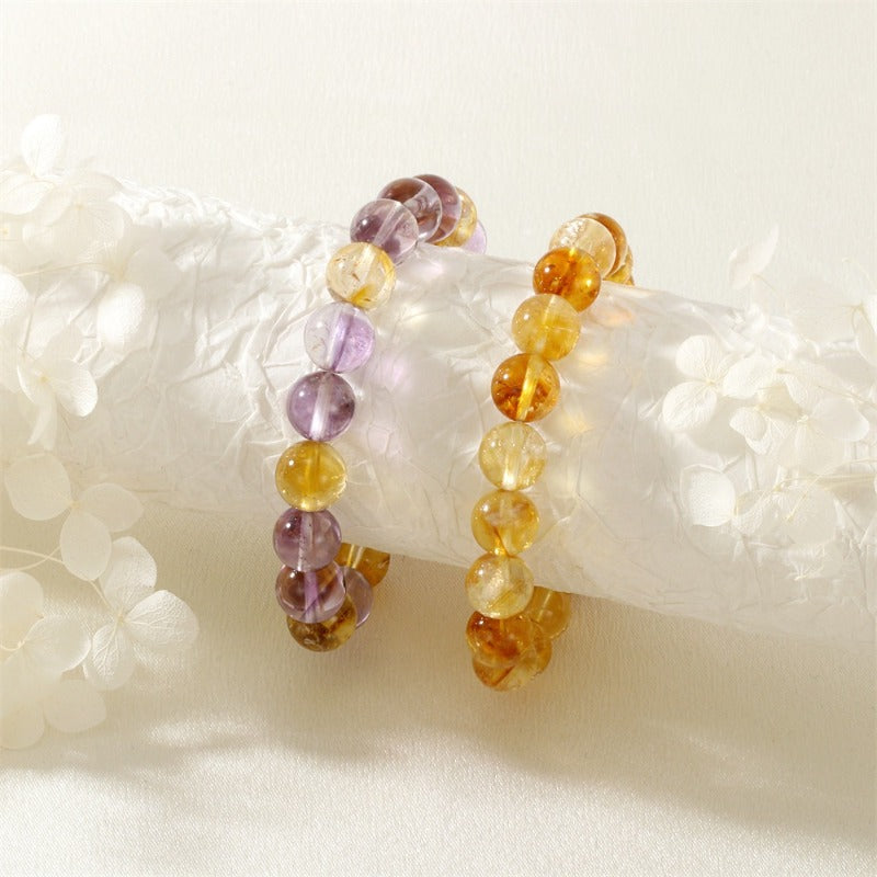 Lucky yellow crystal bracelet for good luck.