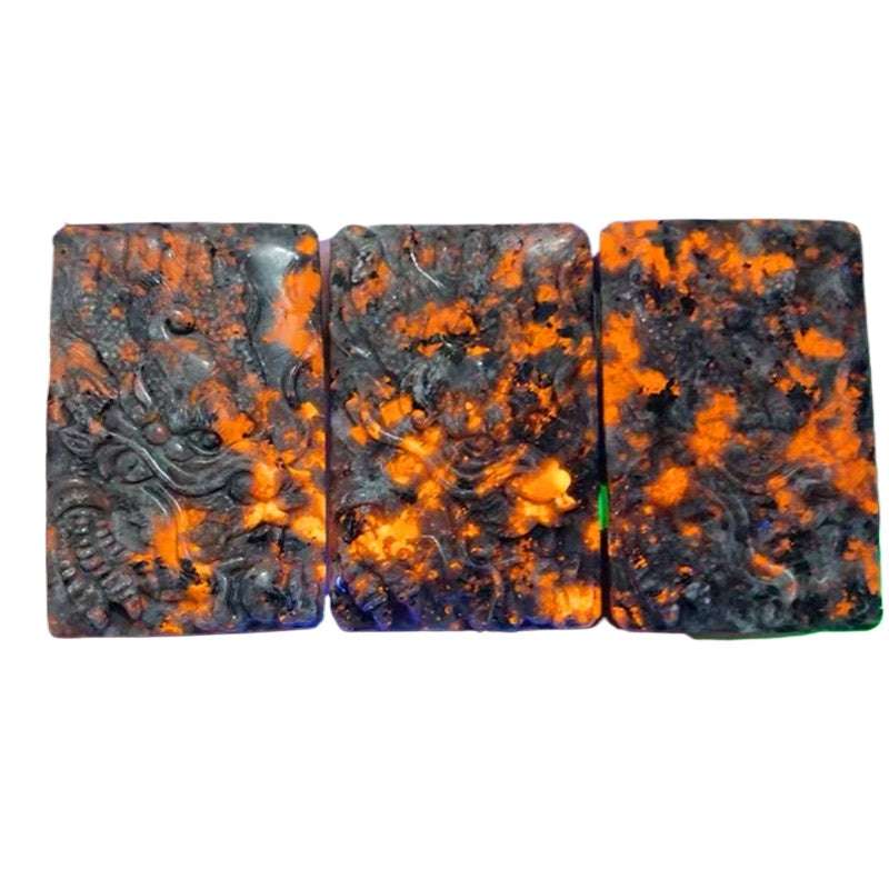 Flame stone bracelet, Holy Mother of Fire, fluorescent stone, purple light, luminous bracelet, ward off evil spirits, clean negative energy.