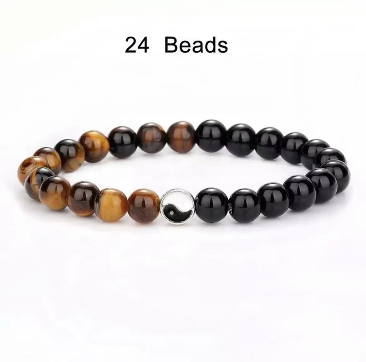 Free Today: Handmade Tai Chi Gossip Turquoise Yin Yang Black and White Bracelet Nourishing Healing Practice