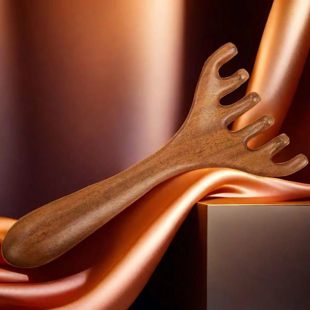 Sandalwood comb meridian massage comb