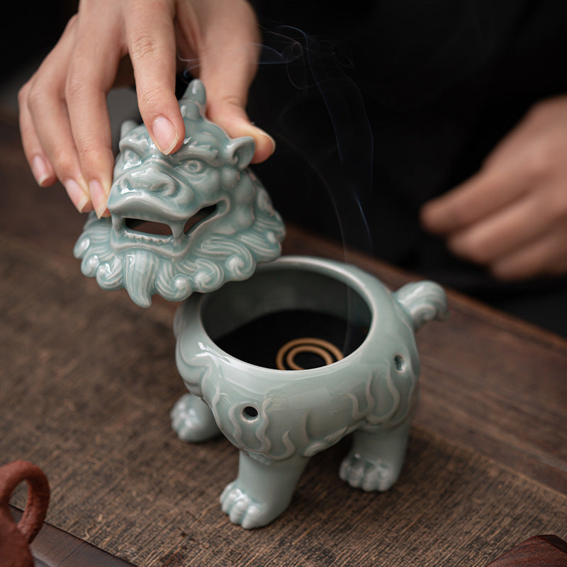 Celadon incense burner reflux aromatherapy burner