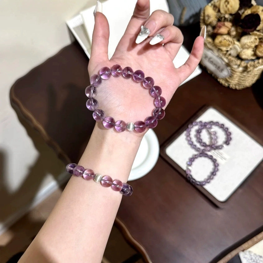 Natural amethyst purified magnetic field bracelet women's