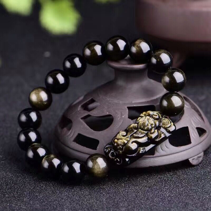 Obsidian Pixiu bracelet
