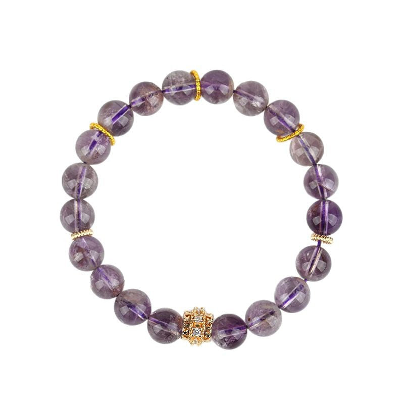 Natural amethyst bracelet women's bracelet.