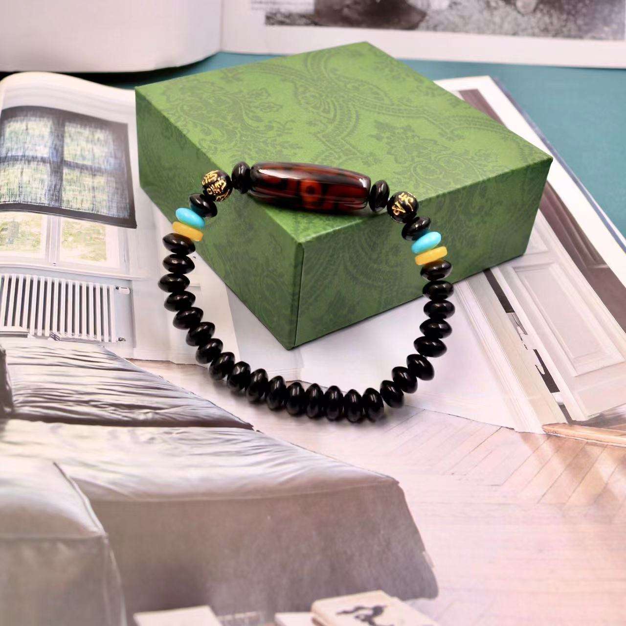Tibet nine-eye dzi bead bracelet agate dzi bead bracelet abacus bead bead jewelry