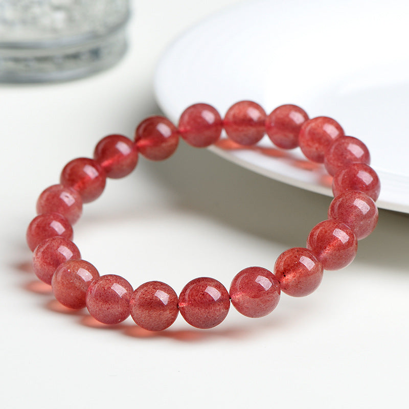 Natural scarcity, best blood red strawberry crystal bracelet.