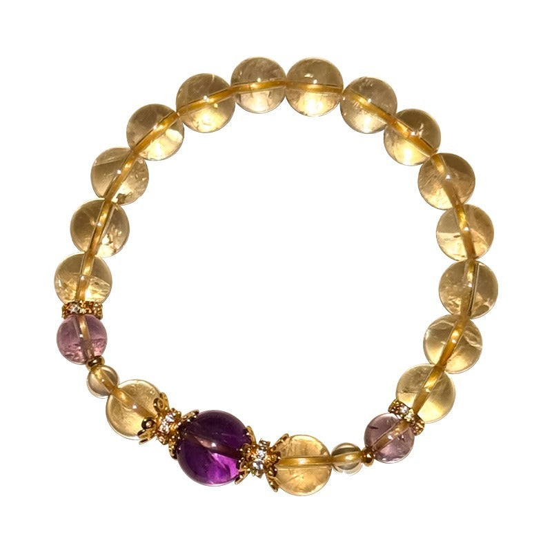 Citrine transfer amethyst bracelet