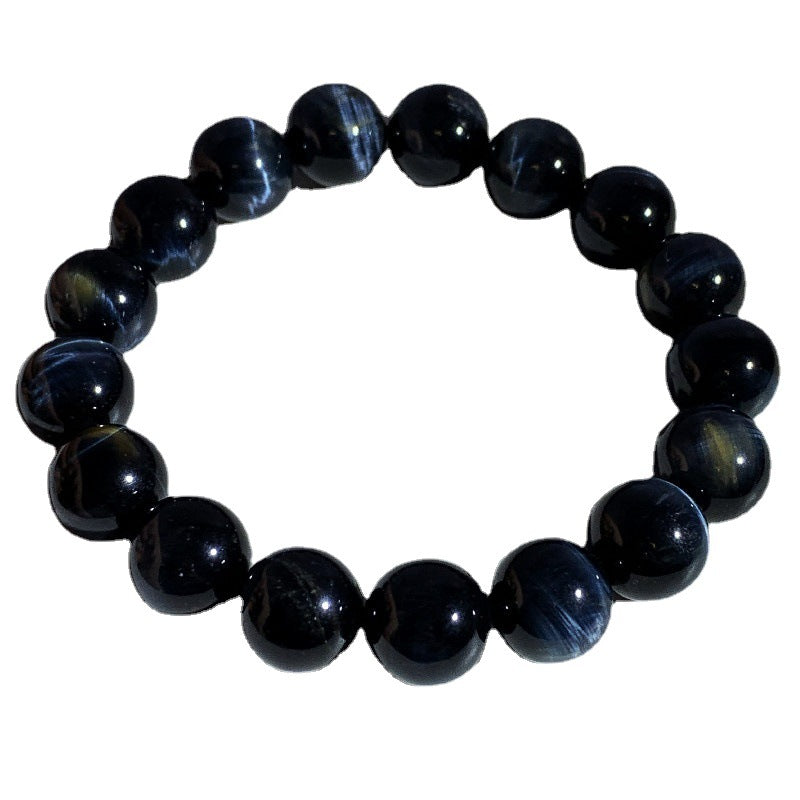 Lightning eye blue tiger's eye bracelet, attracting peach blossoms for men.