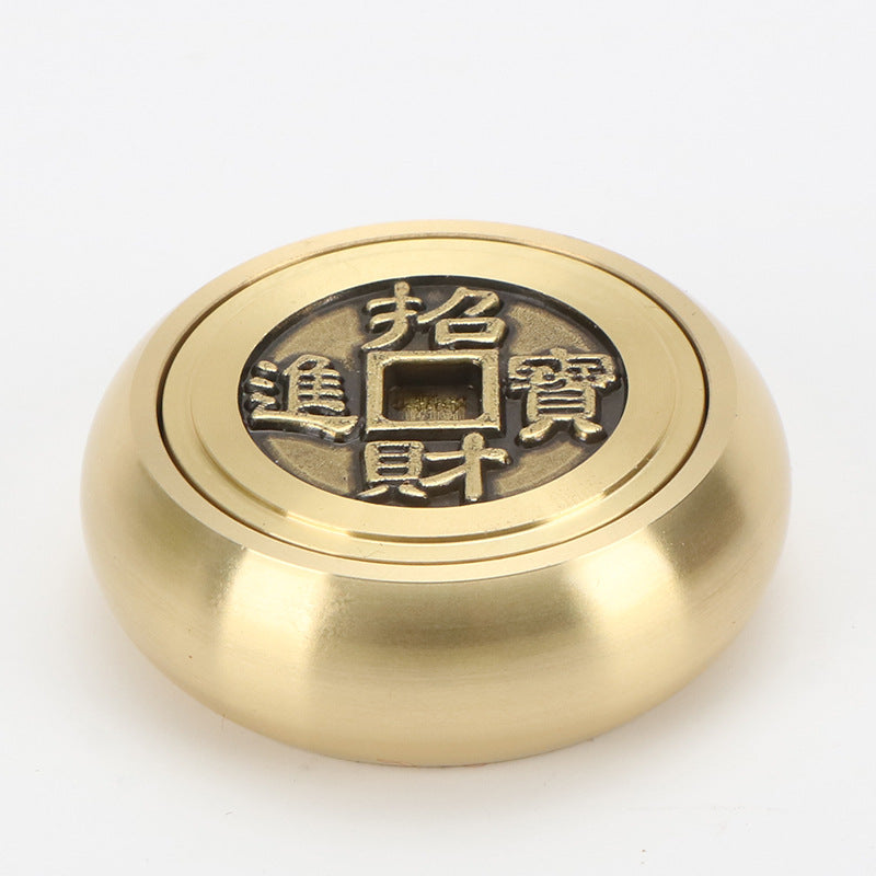 Pure copper rotating money handle toy