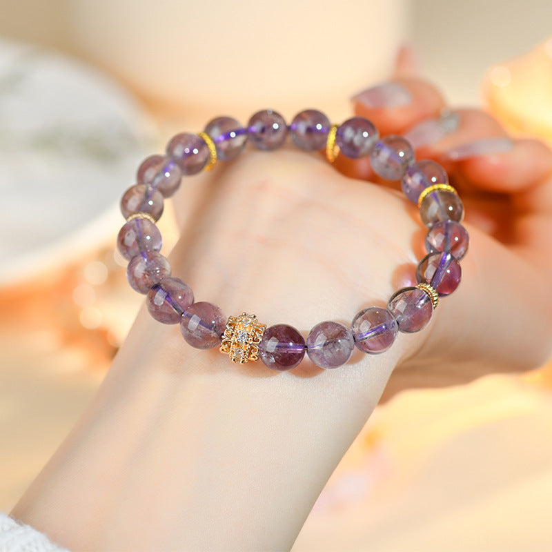 Natural amethyst bracelet women's bracelet.