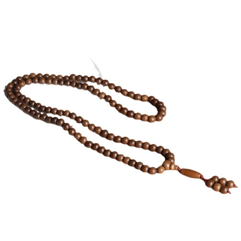 Abelia biflora wooden bracelet with 108 beads