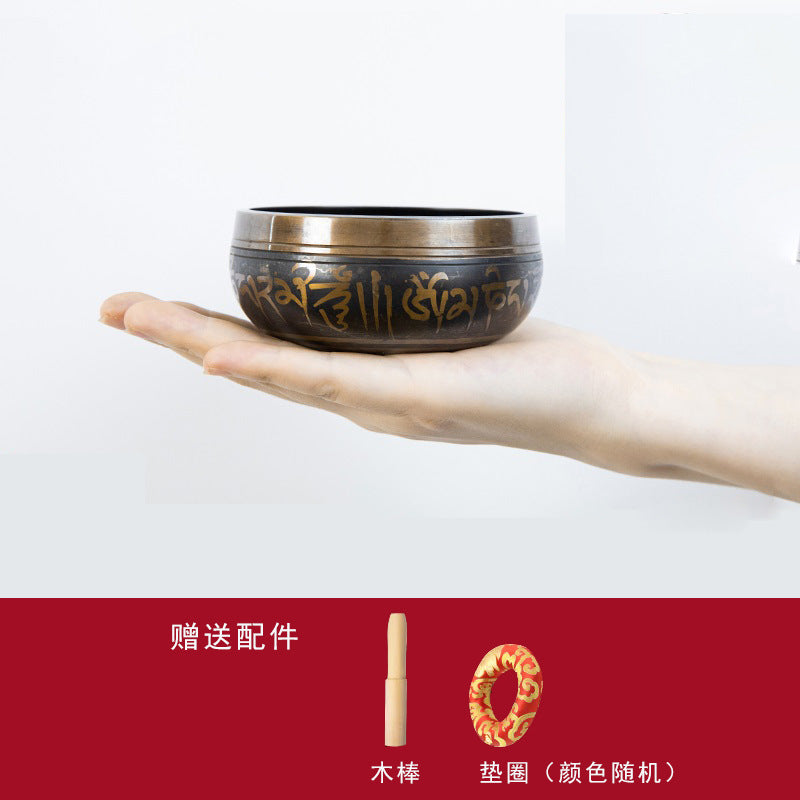 Handmade Tibetan six-character mantra Tibetan bowl sound therapy bowl