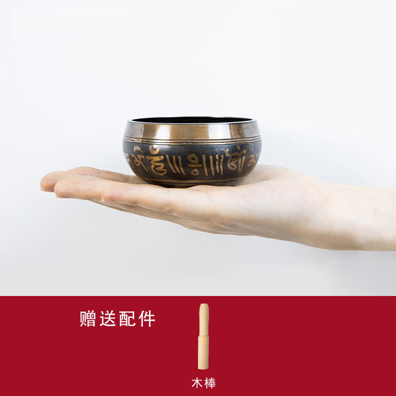 Handmade Tibetan six-character mantra Tibetan bowl sound therapy bowl