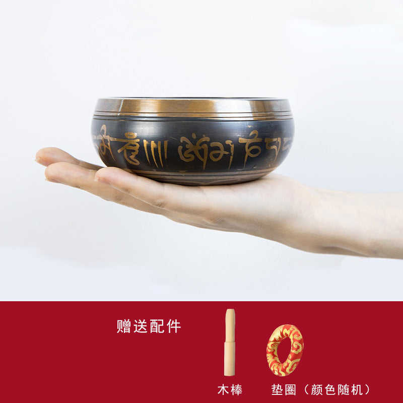 Handmade Tibetan six-character mantra Tibetan bowl sound therapy bowl