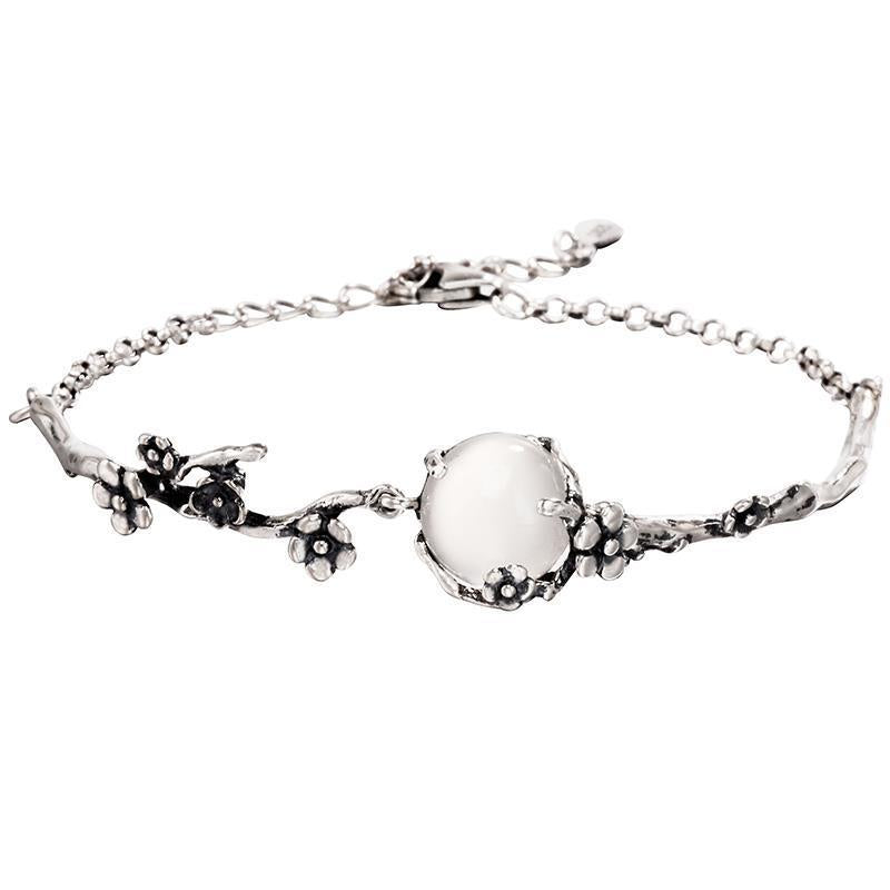 Free Today: Absorb Negative Energy Plum Blossom Chalcedony Positive Energy Bracelet