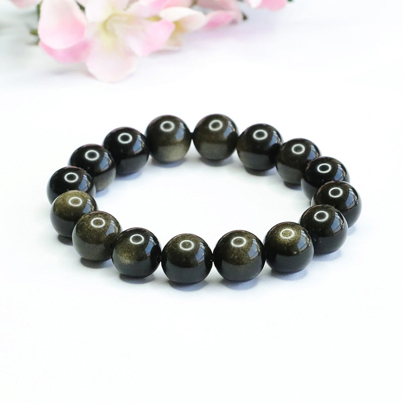 Obsidian Bracelet Obsidian Sands Crystal Bracelet Fortune Bracelet Wealth and Good Luck