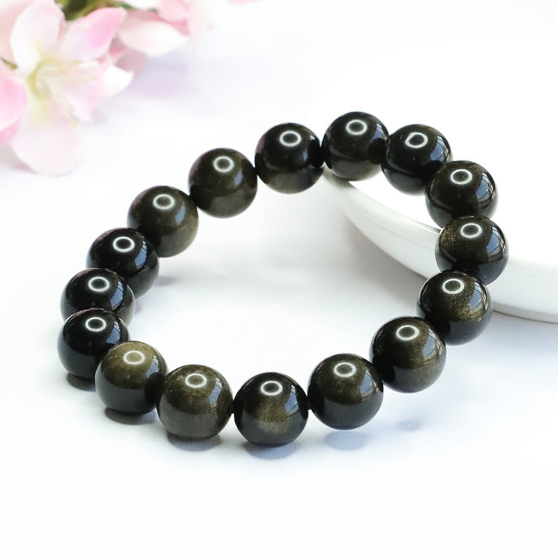 Obsidian Bracelet Obsidian Sands Crystal Bracelet Fortune Bracelet Wealth and Good Luck