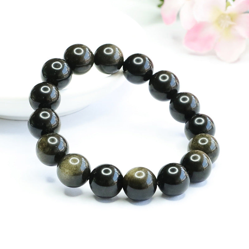 Obsidian Bracelet Obsidian Sands Crystal Bracelet Fortune Bracelet Wealth and Good Luck
