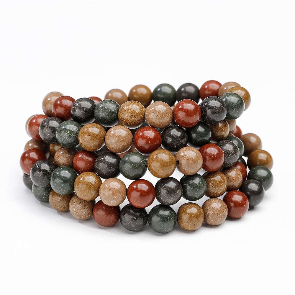 Natural ancient Hexiang beads, five elements of fragrant beads, bracelet, Buddha handmade Chinese herbal medicine fragrant beads