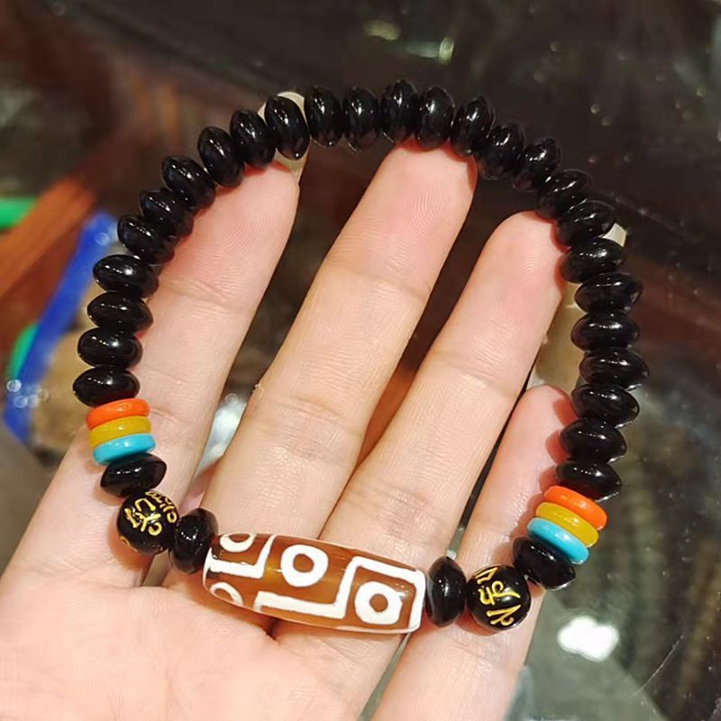 Free Today: Tibet Nine Eyes Dzi Bead Bracelet Lucky Nafu Transshipment