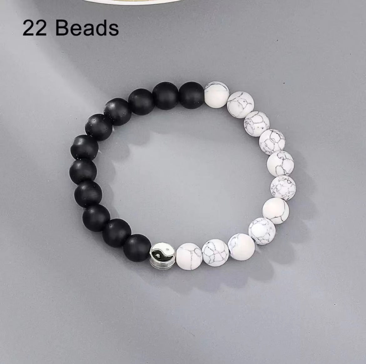 Free Today: Handmade Tai Chi Gossip Turquoise Yin Yang Black and White Bracelet Nourishing Healing Practice