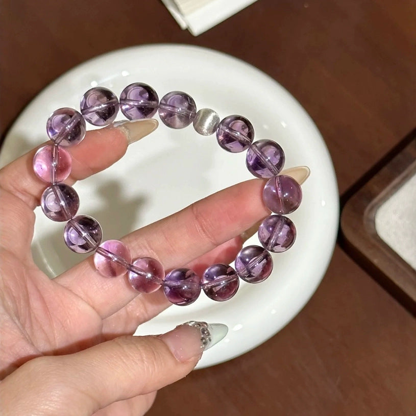 Natural amethyst purified magnetic field bracelet women's