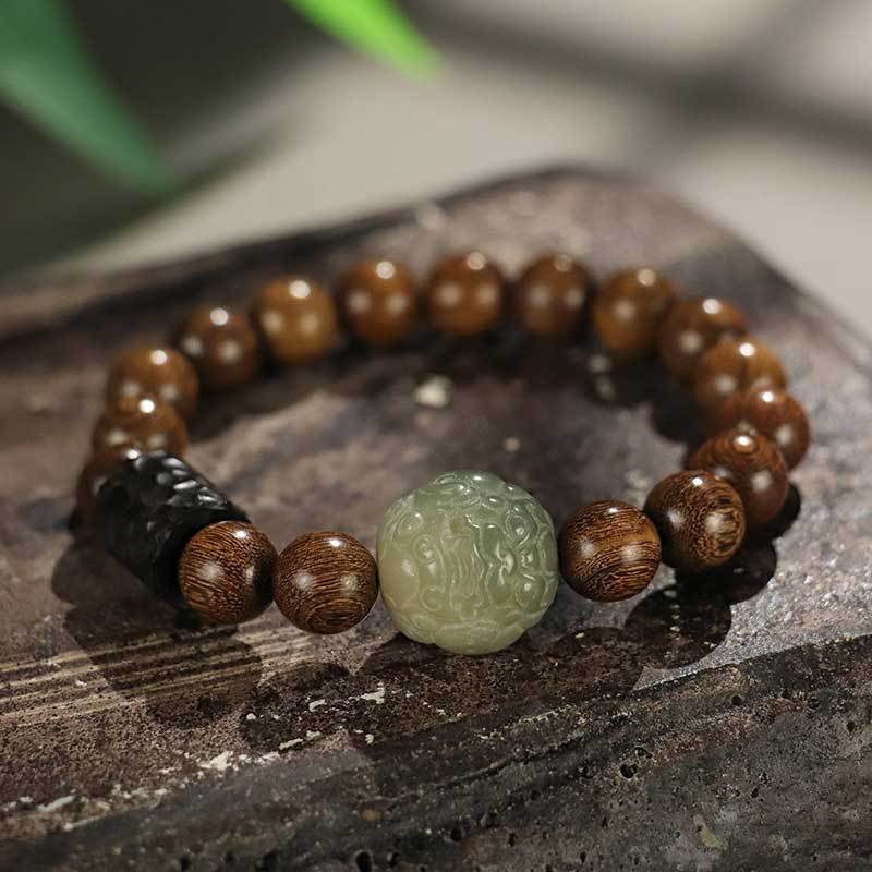 Free Today: Bodhi Pixiu Beaded Couple Bracelet Women's Ebony Bracelet